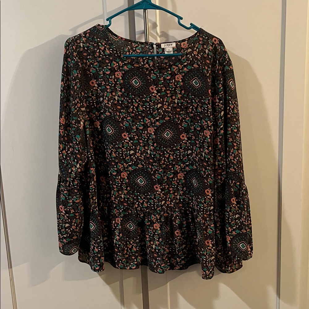 J. Crew Floral Patterned Blouse